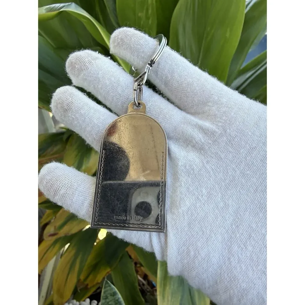 Louis Vuitton Porte-Clés Porte-Adresse Metal Luggage Tag Bag Charm Key Holder